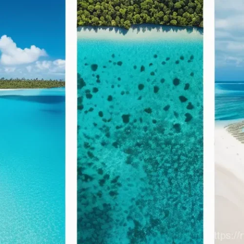 키리바시 최고의 스노클링 스팟 - Here are three detailed image prompts in English, inspired by the provided text about Kiribati, adhe...